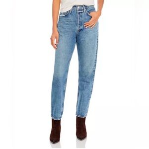 AGOLDE '90s Pinch Waist High Rise Straight Jeans in Hooked, 23